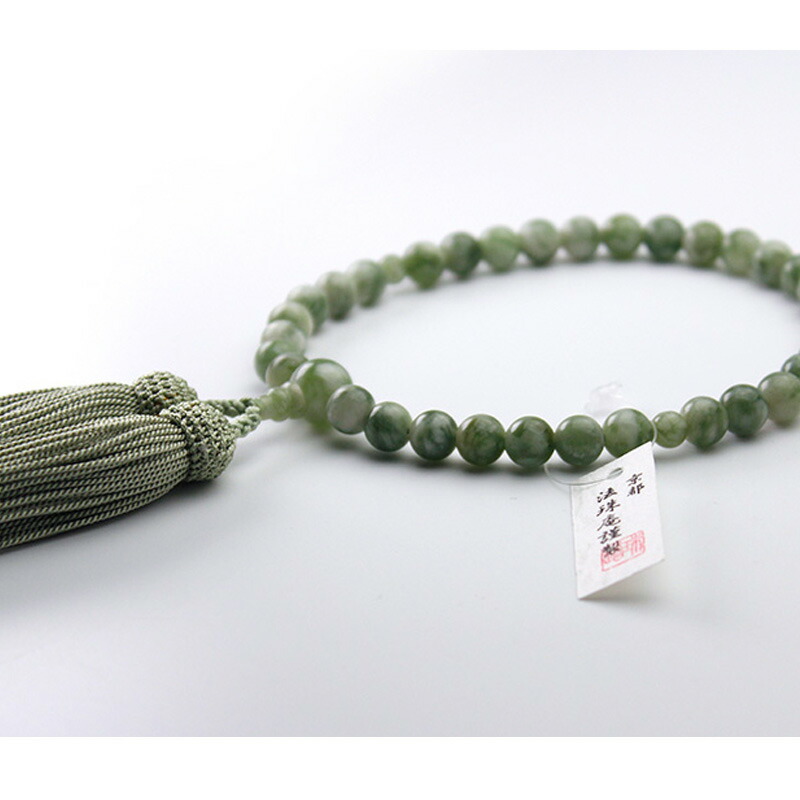 楽天市場】女性用高級念珠・数珠 華ヒスイ共仕立て 正絹頭付房(KL005