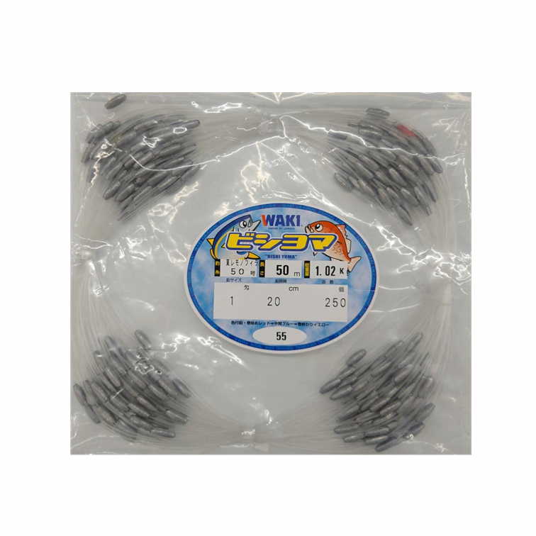 楽天市場】脇漁具製作所 WAKI ビシヨマ ナイロン50号-50m オモリ1号