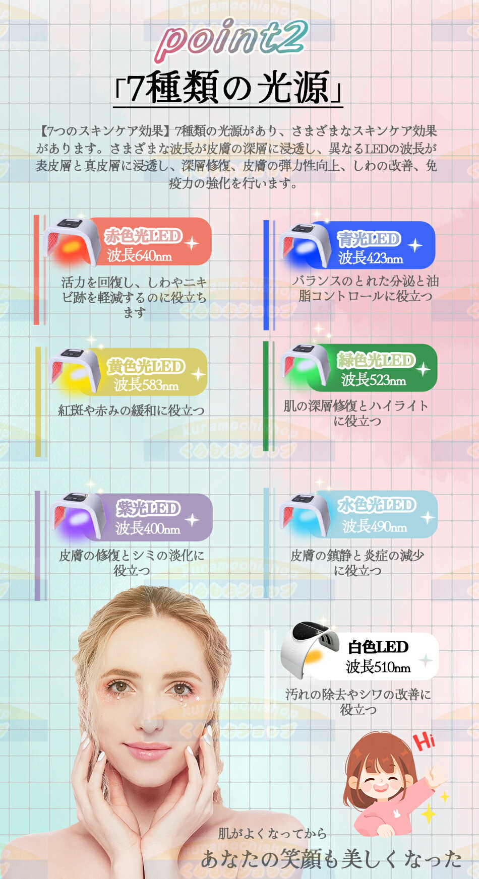 楽天市場】【7色LED】光エステ LED美顏器 Photon 7色LED光 美顔マスク