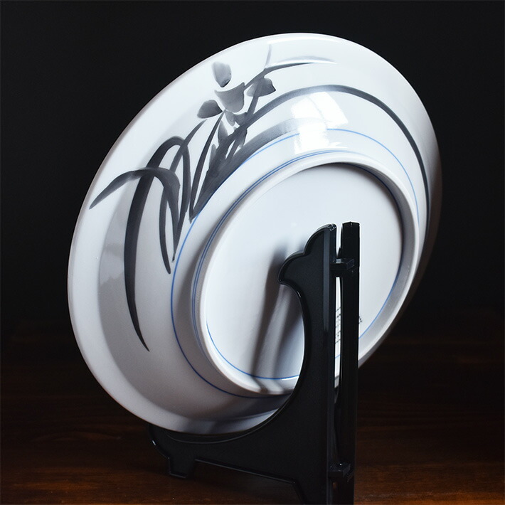 楽天市場】九谷焼 飾り 大皿(径31cm) 鯉の滝登り（皿立て） : 九谷焼