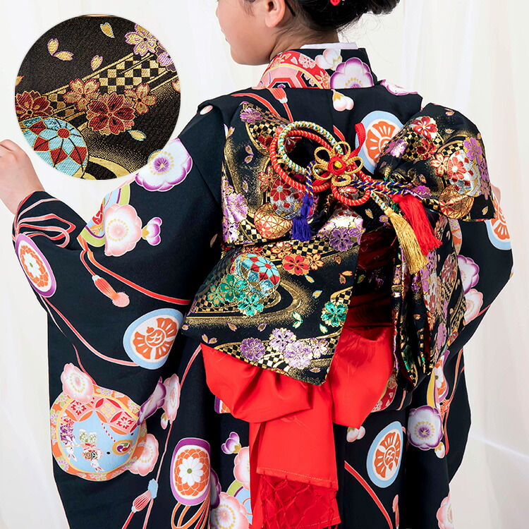 楽天市場】【レンタル】七五三 着物 7歳 四つ身セット(結び帯セット