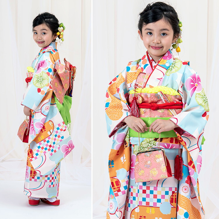楽天市場】【レンタル】七五三 着物 7歳 四つ身セット(結び帯セット