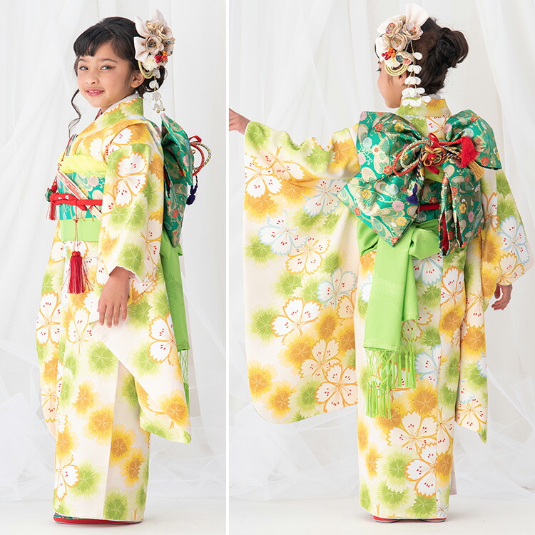 楽天市場】七五三 着物 7歳 四つ身セット(結び帯セット) 女の子 16点