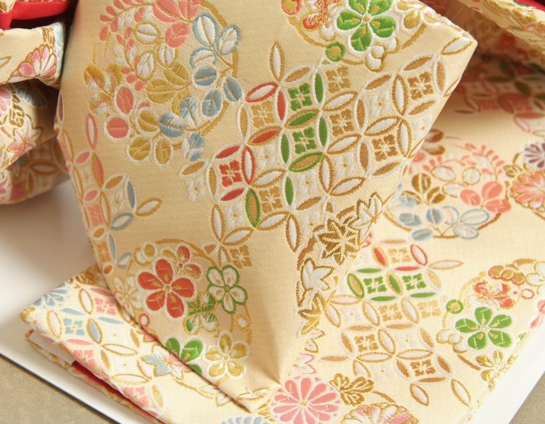 楽天市場】七五三 正絹 絹100％ 着物 7歳 着物セット 濃淡水色着物 金