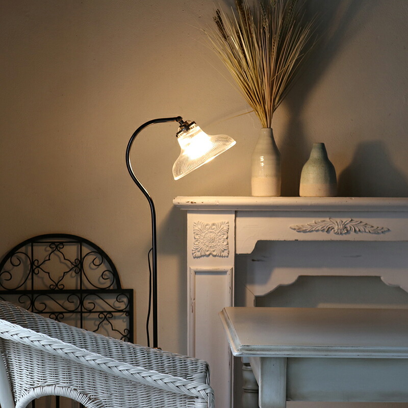 楽天市場】フロアスタンドライト ガラスシェードランプ Calypso