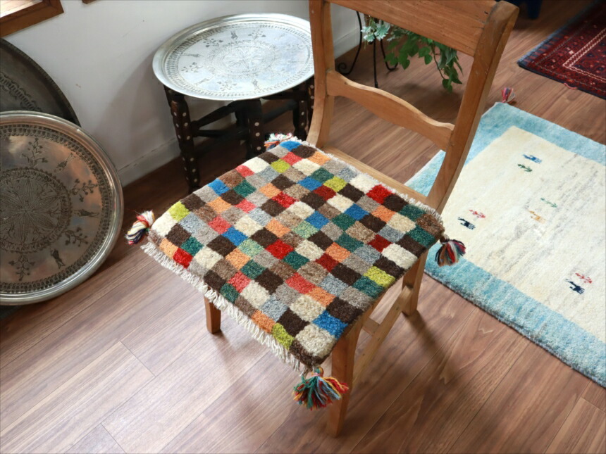 楽天市場】【15%OFFクーポン対象】ギャッベ イラン産手織り 座布団