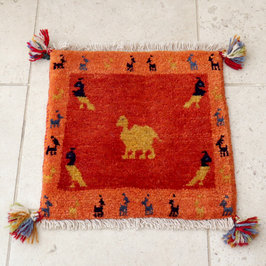 楽天市場】【15%OFFクーポン対象】ギャッベ イラン 手織り 40×40cm