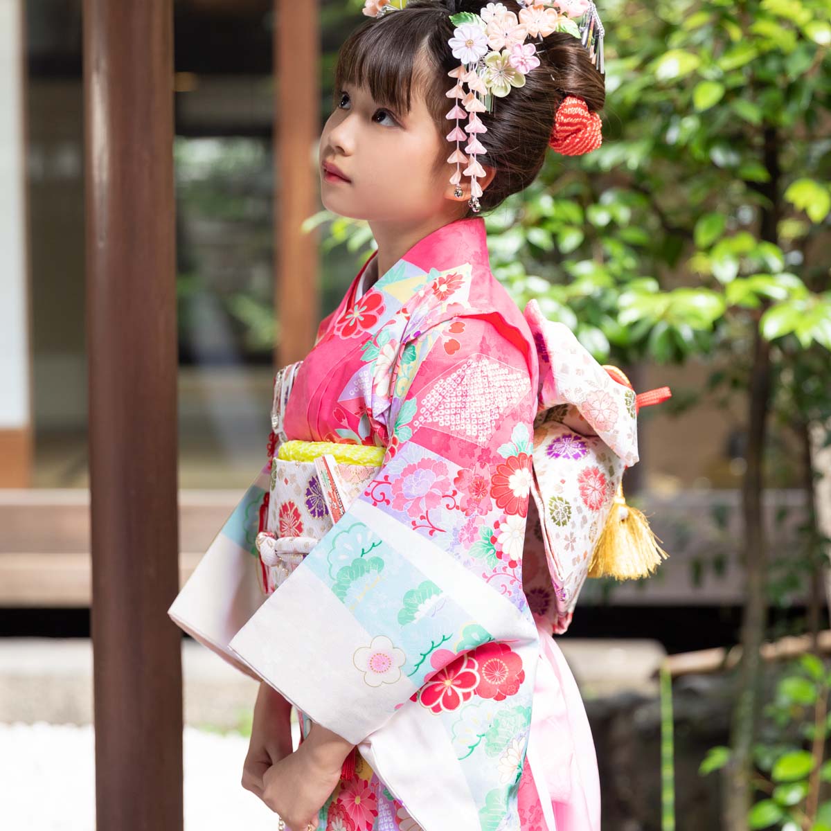 楽天市場】【レンタル】753 七五三 着物 7歳 フルセット 女の子