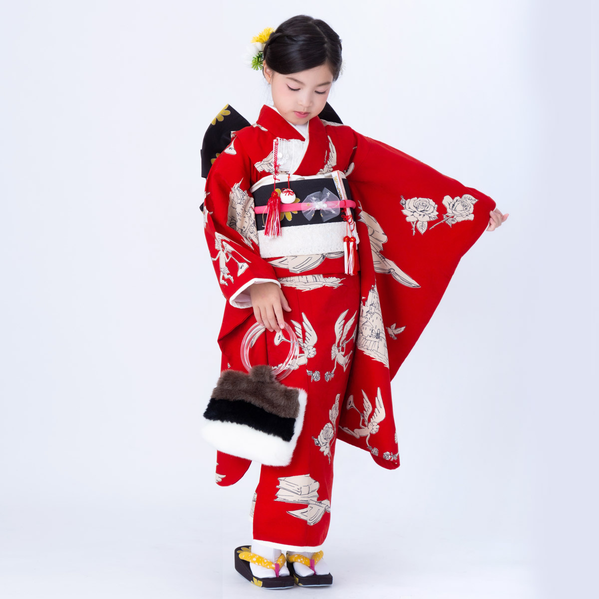 楽天市場】【レンタル】753 七五三 着物 7歳 フルセット 女の子