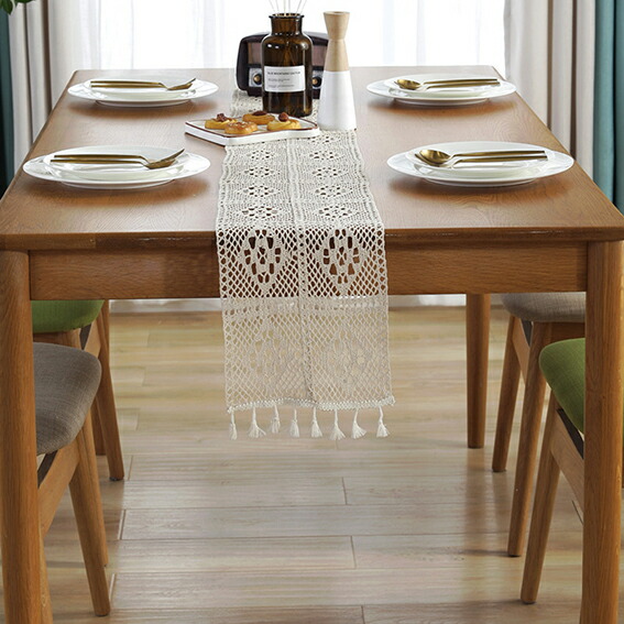 楽天市場】レース テーブルランナー 食卓ランナー 布 クロス 9サイズ