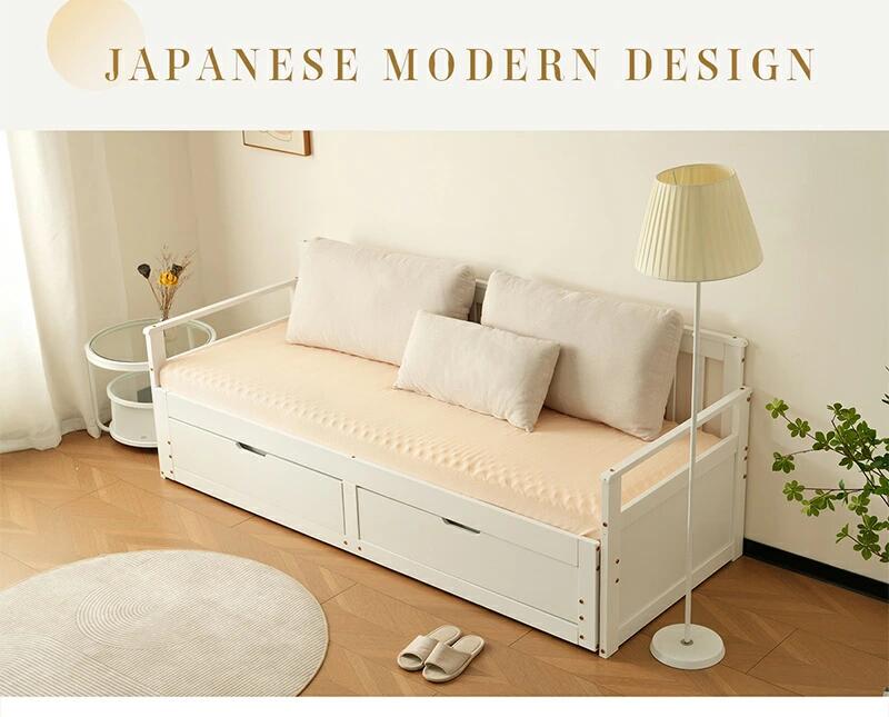楽天市場】木製ソファベッド ディベッド 伸長式ベッド 木製 おしゃれ