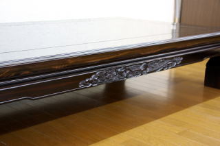 楽天市場】座卓 座敷机 テーブル あずま 幅150cm 黒檀 コクタン 和風