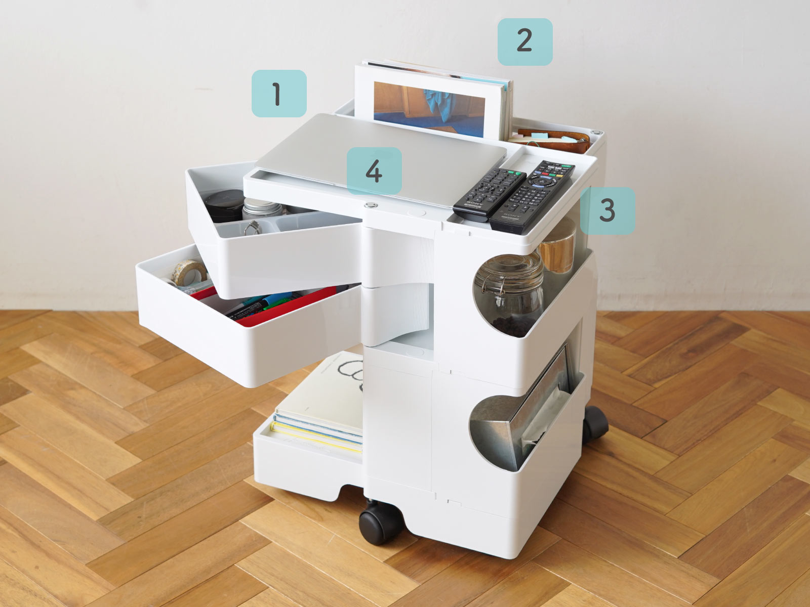 楽天市場】【在庫あり・正規品2年保証】全2色 ボビーワゴン 3段5トレイ