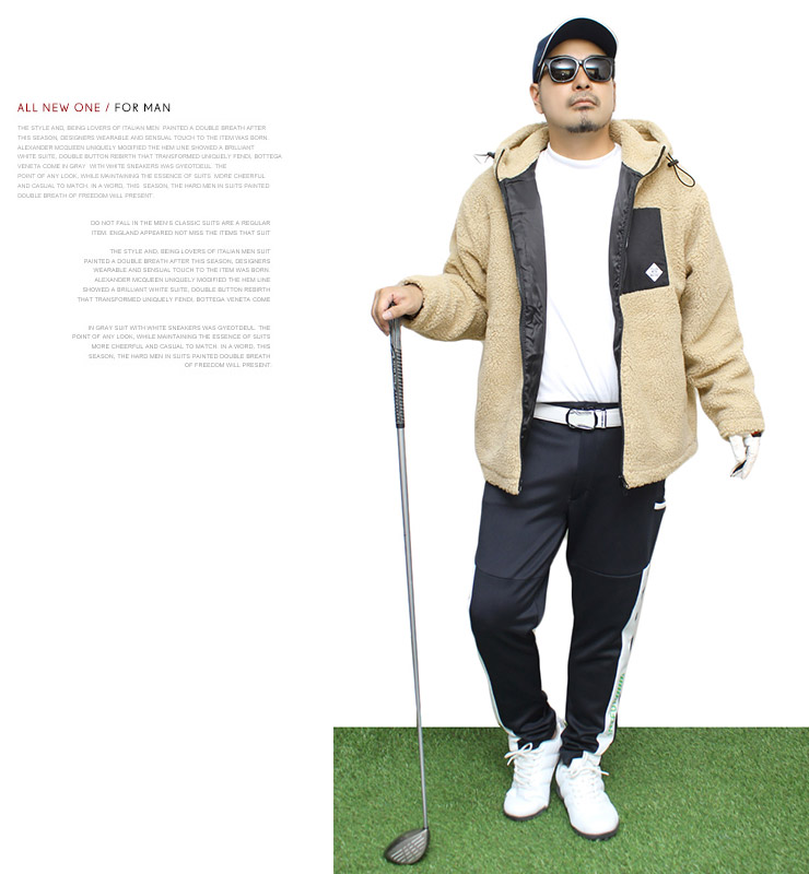 楽天市場】送料無料 大きいサイズ 激安 ゴルフウェア メンズ ボア