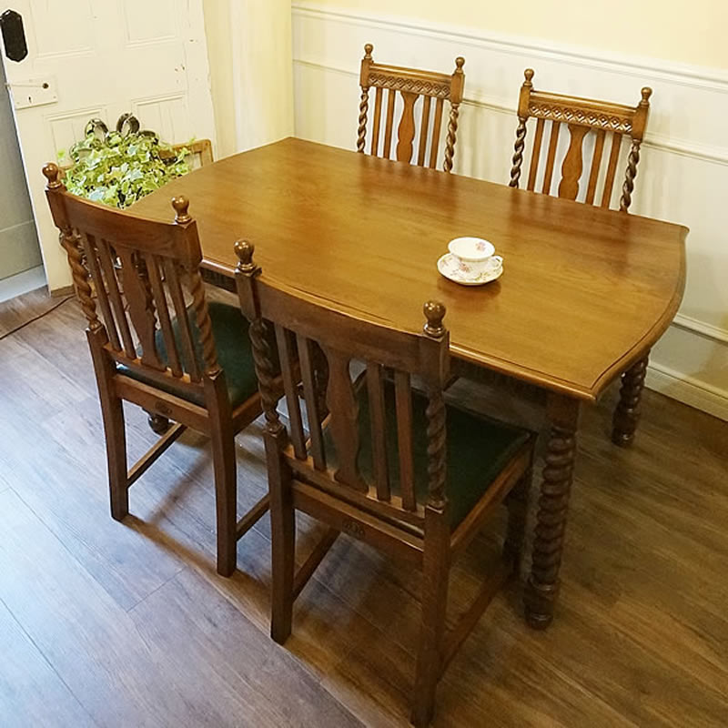 楽天市場】ダイニング5点セット ツイストレッグ オーク材