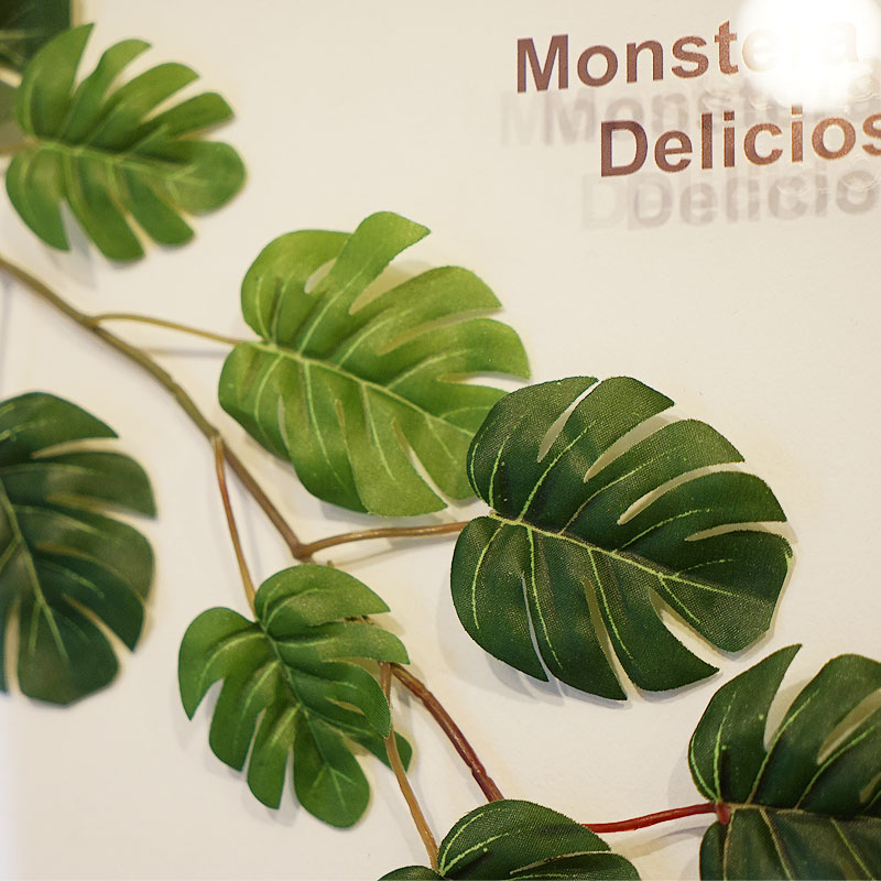 楽天市場】リーフパネル モンステラ3 額 MONSUTERA ブラウン フェイク