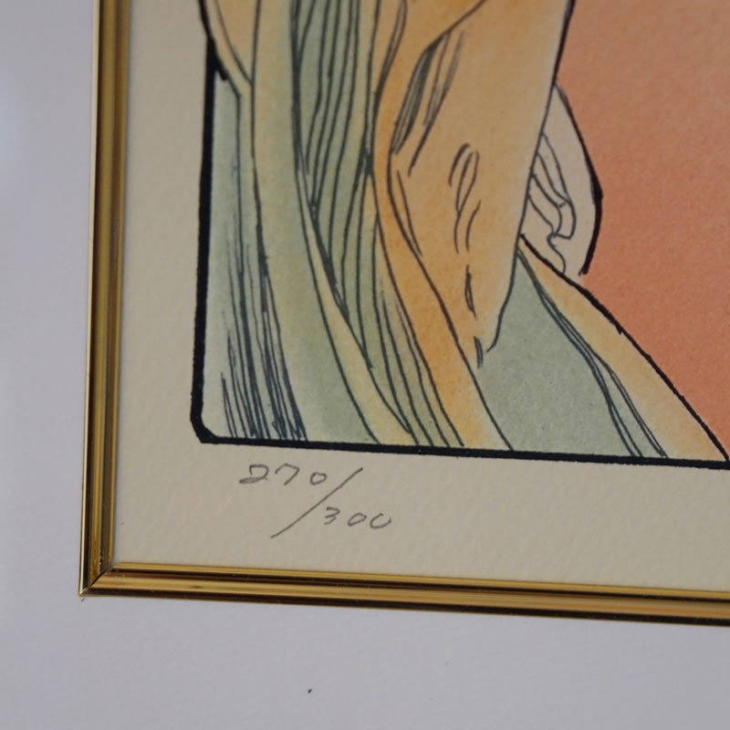 楽天市場】ヴィンテージ アルフォンス ミュシャ画 「 桜草 」 シルク