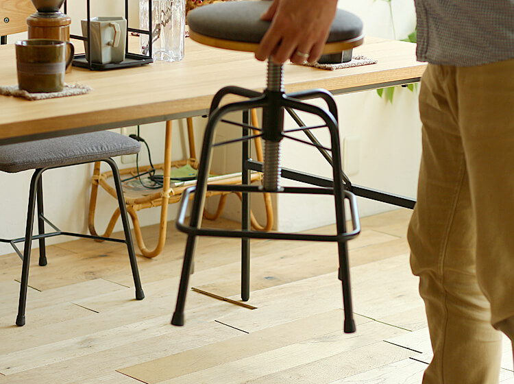 楽天市場】昇降式スツール Glam（グラム） スツール アイアン 椅子