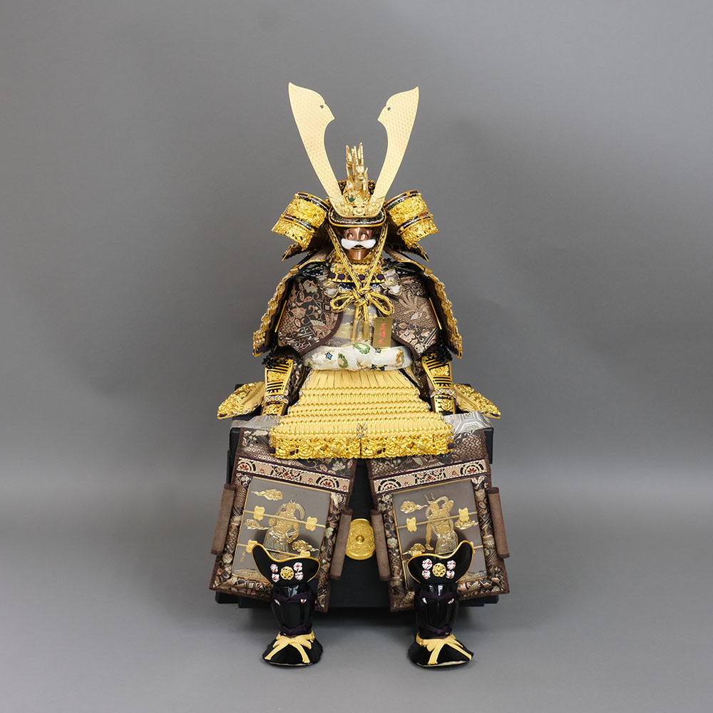 楽天市場】五月人形 久月 鎧飾り 家紋入れ 甲冑 彫金仁王大鎧 植込星鋲