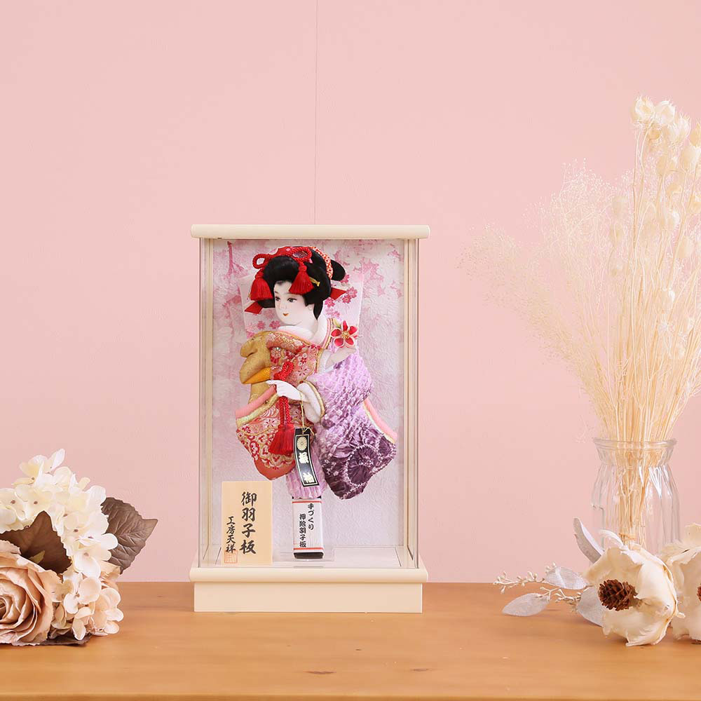 楽天市場】羽子板 8号 手作り 押絵羽子板 アクリルケース飾り お正月