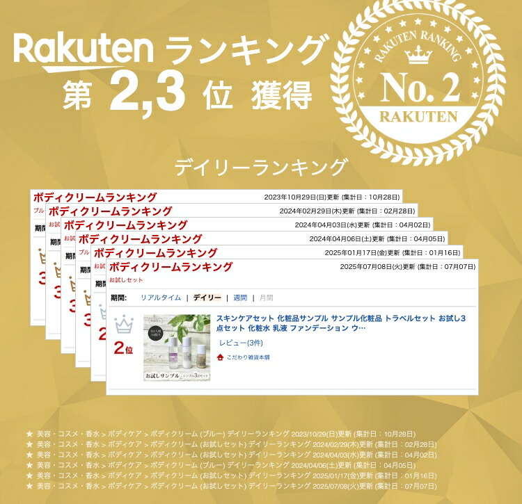 楽天市場】スキンケアセット 化粧品サンプル サンプル化粧品 トラベル
