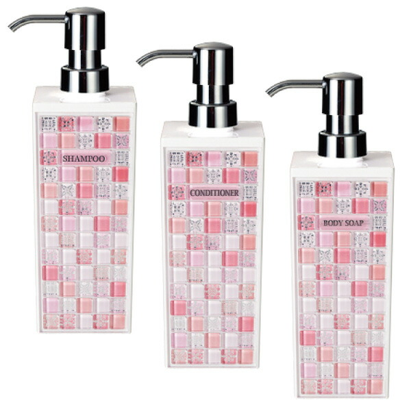 楽天市場】シャンプー ボトル ディスペンサー セット 角型 リンス