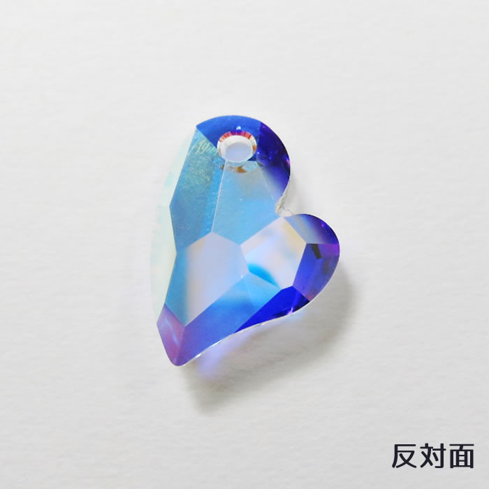 楽天市場】立体 スワロフスキー 通し穴あり ハート クリスタルAB 17mm