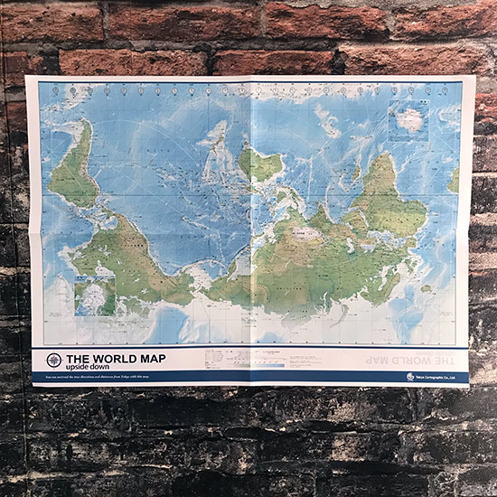 楽天市場】世界 地図 A2 ポスター ( THE WORLD MAP Upside Down / 逆さ