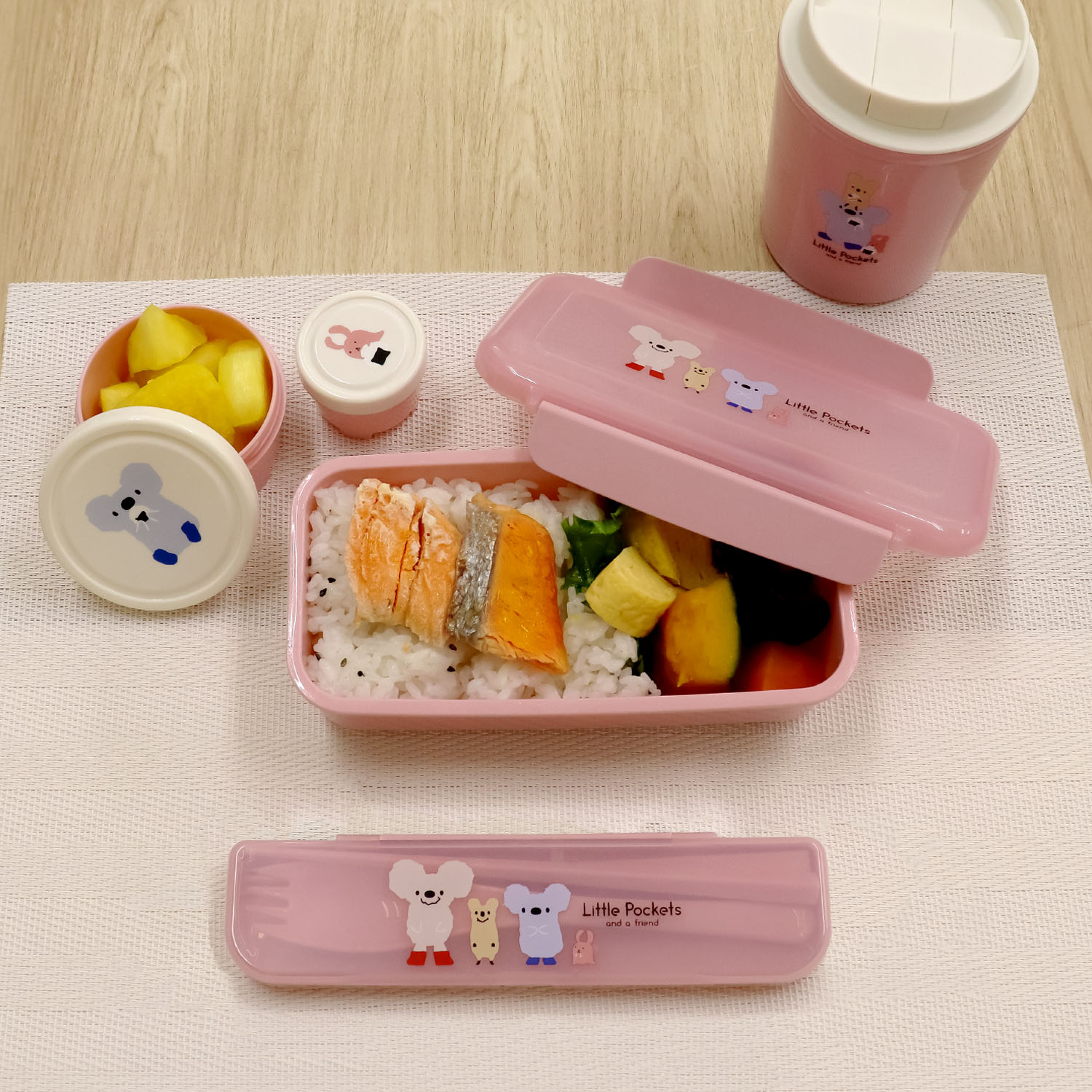 楽天市場】KOKUBO Little Pockets ランチボックス500mL（ピンク