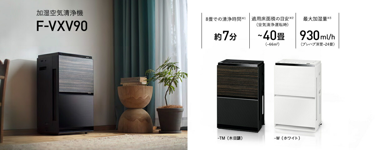 楽天市場】パナソニック 加湿空気清浄機 F-VXV90-W（ホワイト） 適用床