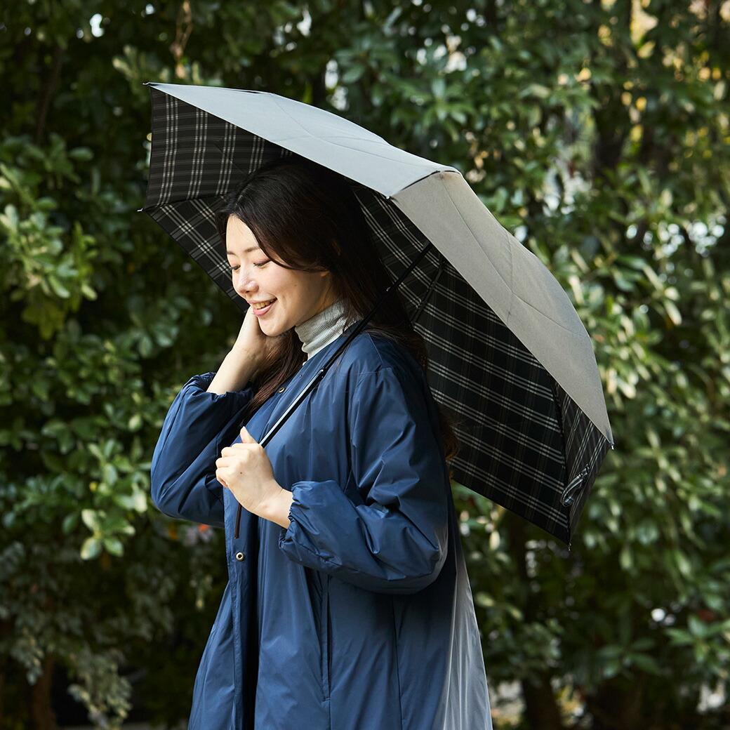 楽天市場】東京洋傘 ダブルフェイス ミニチェック 折りたたみ傘 株式