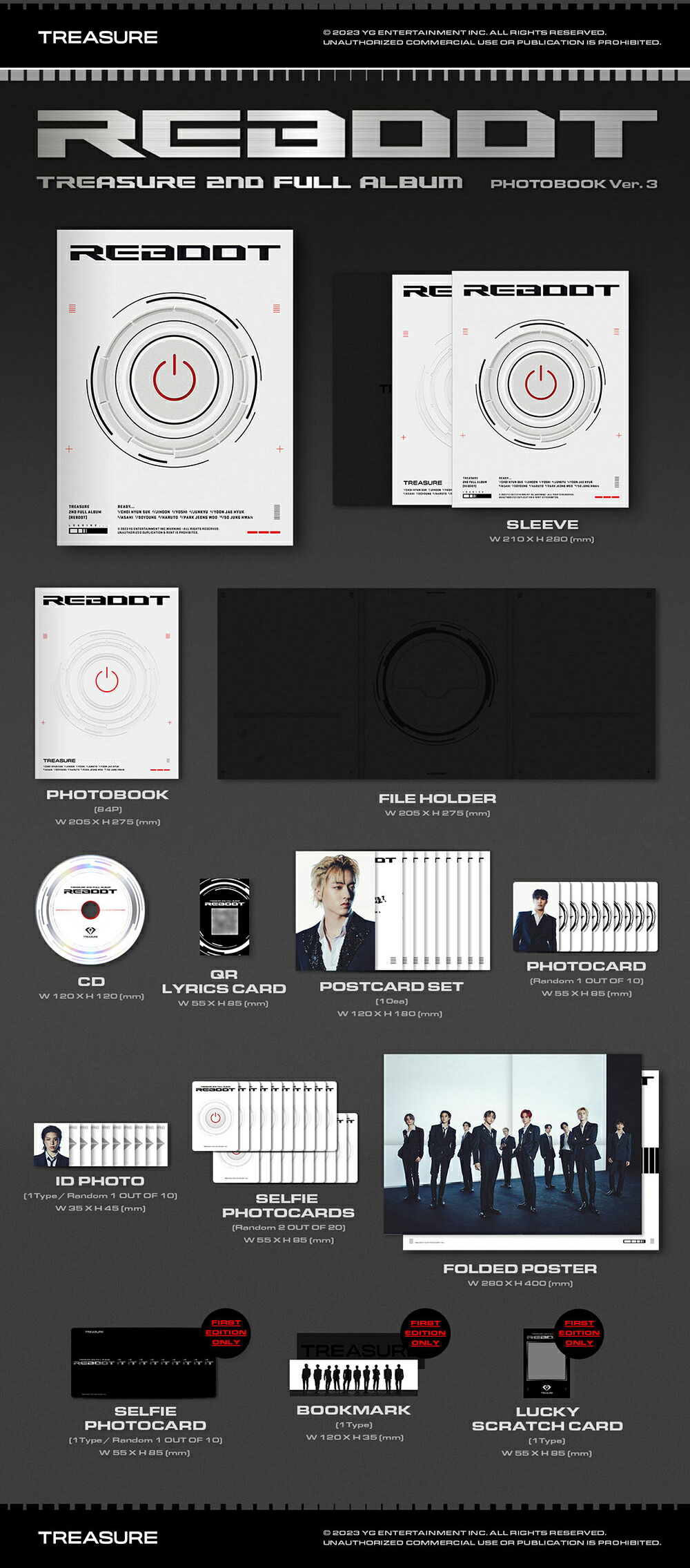 楽天市場】TREASURE - 2ND FULL ALBUM [ REBOOT ] (PHOTOBOOK VER