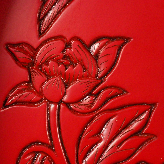 楽天市場】村上木彫堆朱 花鳥文様 盆 0026漆器 天然木 漆伝統的工芸品