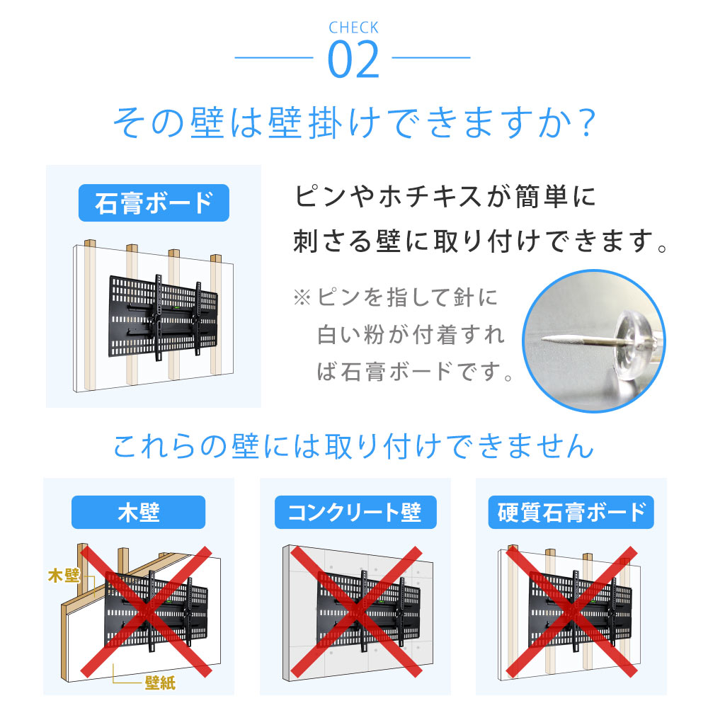 楽天市場】【エントリーでポイント10倍】テレビ 壁掛け 金具 壁掛け