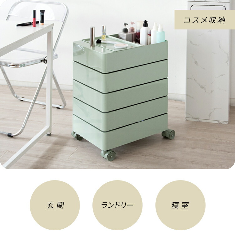 楽天市場】ワゴン 7段 キャスター付き 回転 32幅 ほぼ完成品