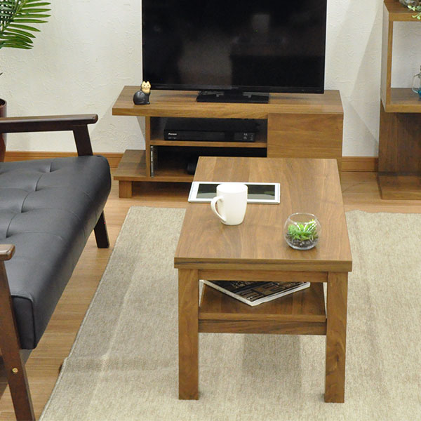 楽天市場】ローテーブル 90幅(90x45) ウォールナットの木目シート 幅