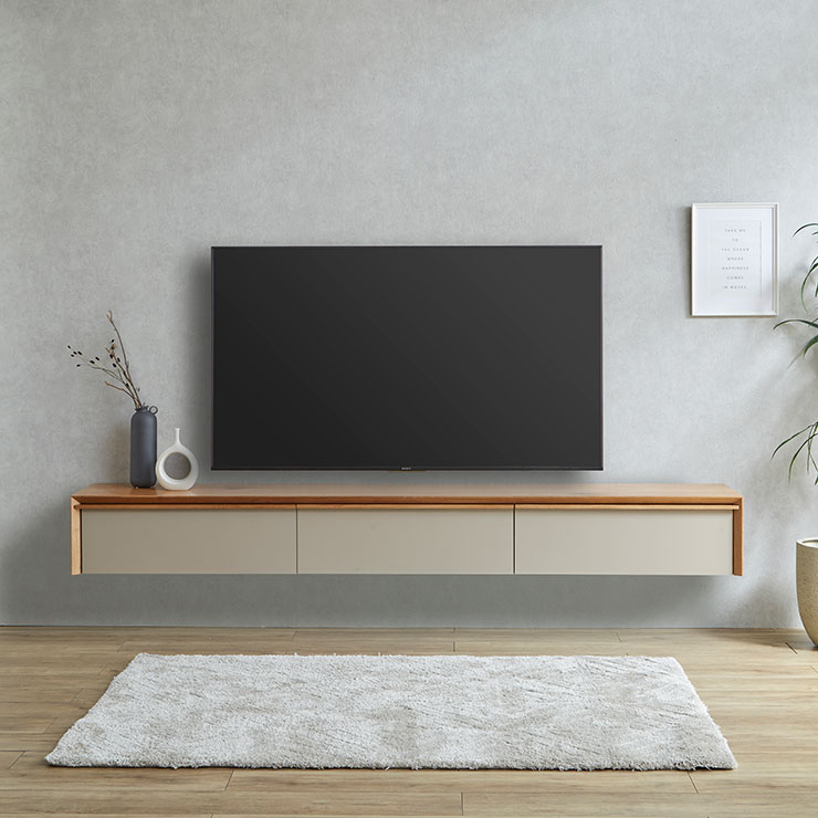 楽天市場】☆55%OFF☆ テレビ台 フロート 幅240 壁掛け 大川家具 完成