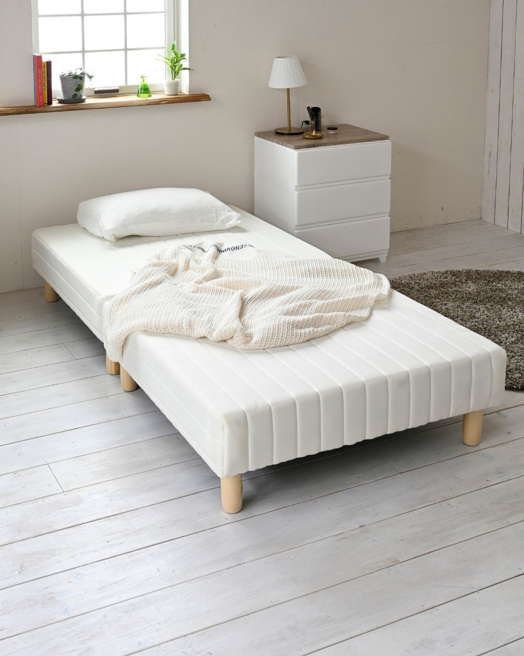 楽天市場】脚付きマットレス 分割 シングル 脚高19cm 幅97 奥行195 高