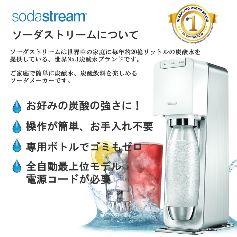 ソーダストリームsoda stream本体箱無し+ガスボンベ1本説明書付き
