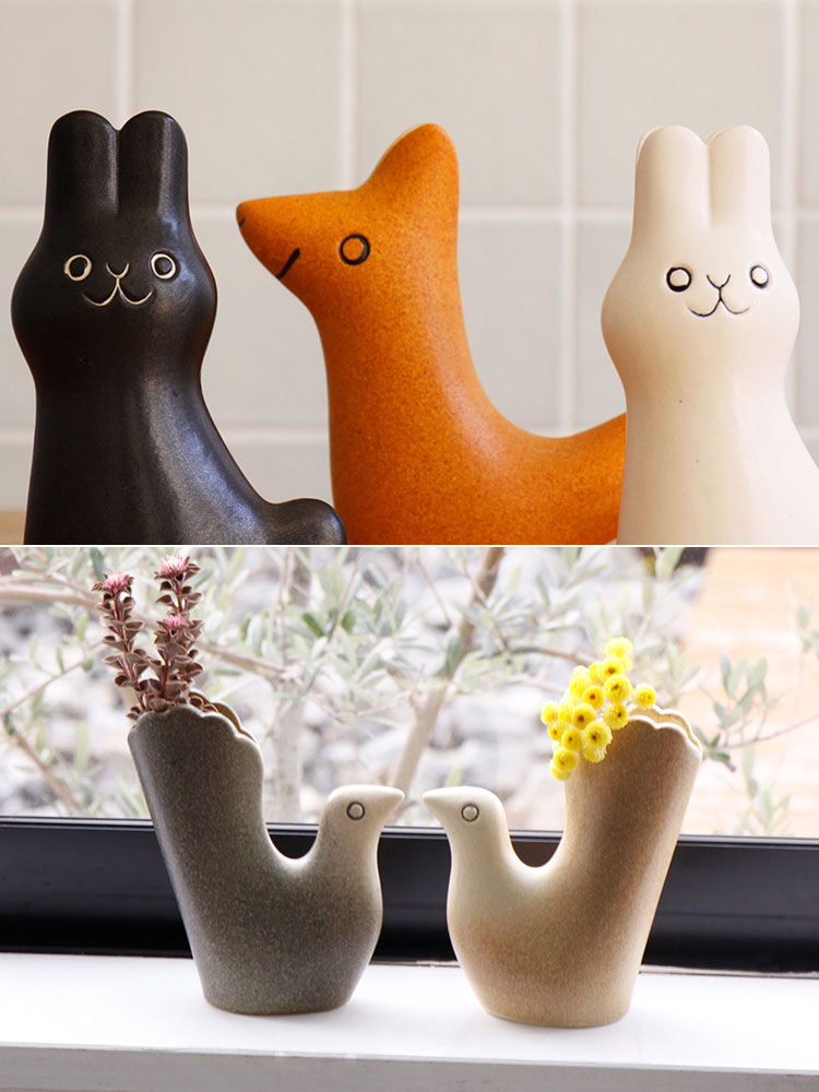 楽天市場】フラワーベースオブジェ 鹿児島睦×Keramikstudion【En Liten