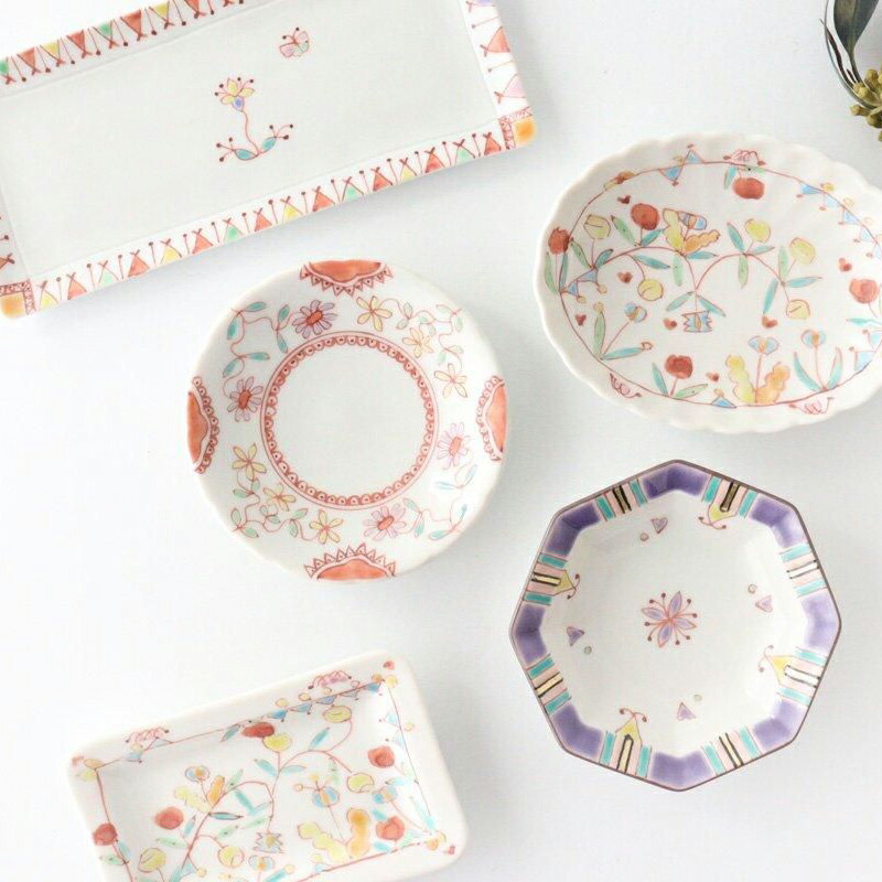 楽天市場】【10％OFFクーポン】九谷焼 長角小皿 花更紗 磁器 銀舟窯 豆