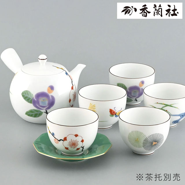 楽天市場】和食器 有田焼 日本製 茶器セット 急須+湯呑5客セット 白磁