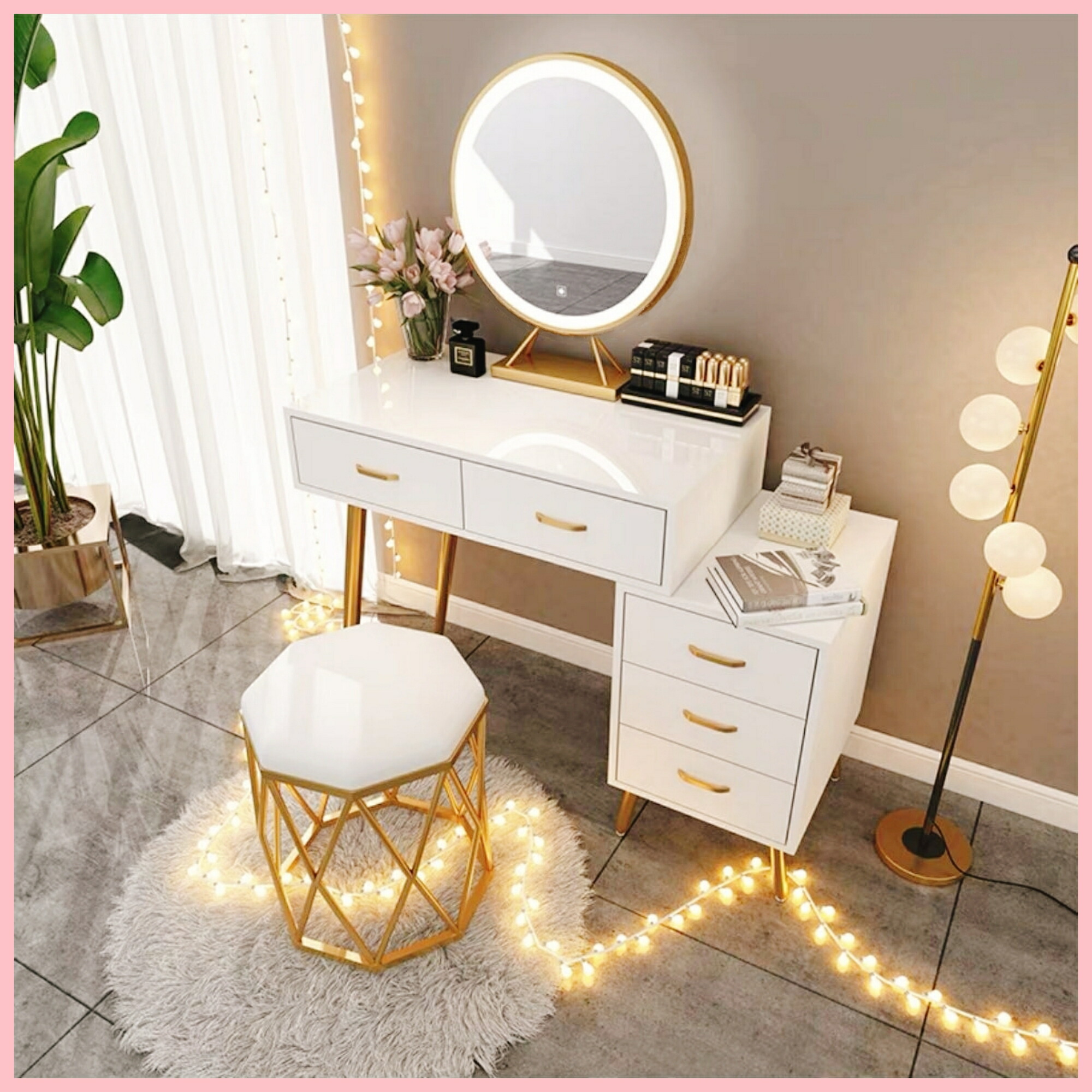 楽天市場】20時～ポイントアップ 鏡台 ドレッサー オシャレ 新生活応援