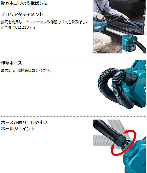 楽天市場】[マキタ 正規店] 充電式 クリーナー 掃除機 CL184DZ 18V