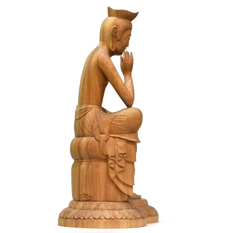 楽天市場】木彫仏像 【弥勒菩薩半跏思惟像】 楠木 総高31cm : 海宇工芸
