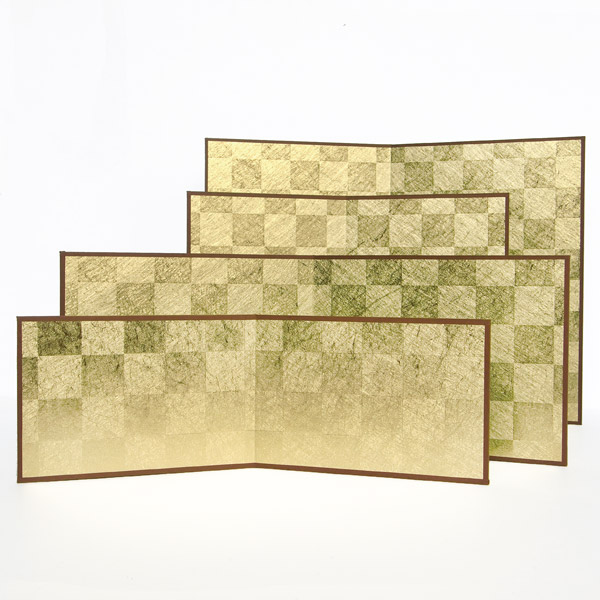 楽天市場】かみもん 二曲屏風 金市松 桜 半紙判 縦24.3×横33.3cm 桜