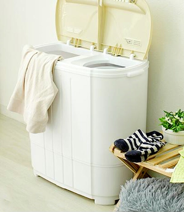 楽天市場】超小型コンパクトミニ洗濯機ホワイト2槽式で洗濯＆すすぎを