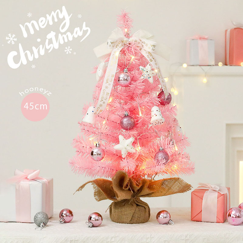 楽天市場】ピンク クリスマスツリー 卓上 45cm 北欧 小型 ミニツリー
