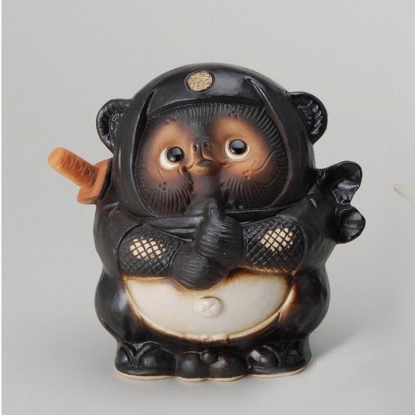 楽天市場】信楽焼 561-01 忍者狸（黒） たぬき【メーカー直送品】【同