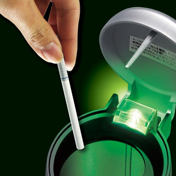 楽天市場】槌屋ヤック PZ-632 光る缶灰皿3 グリーン アッシュ PZ632